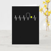 Ik hou van Pickleball Heartbeat Kaart (Gele Bloem)