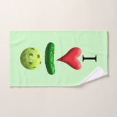 Ik hou van Pickleball Logo - Groen - Sweat Towel Handdoek (Handdoek)
