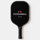 Ik hou van Pickleball met persoonlijke naam Pickleball Paddle (Voorkant)