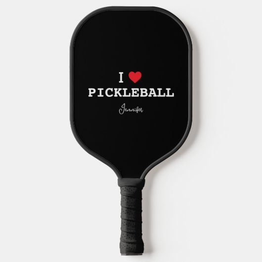Ik hou van Pickleball met persoonlijke naam Pickleball Paddle (Voorkant)