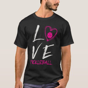 Ik hou van Pickleball Pickleball Player Pickle Bal T-shirt