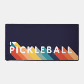 Ik hou van Pickleball Rainbow Retro Bureaumat (Voorkant)