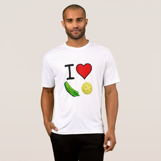 Ik hou van Pickleball Shirt (Voorkant volledig)