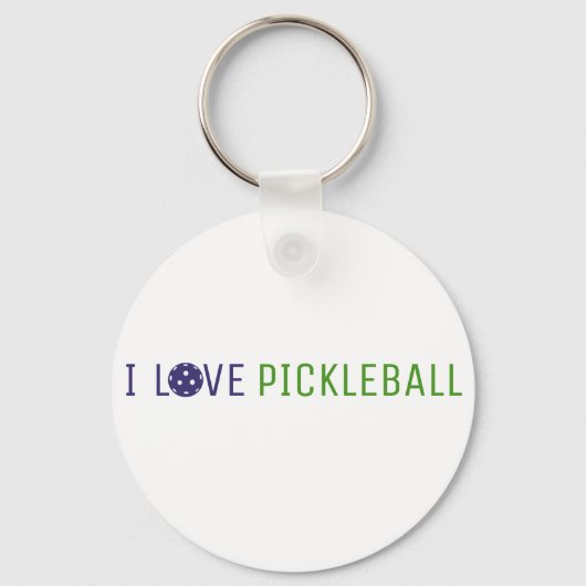 Ik hou van Pickleball Sleutelhanger (Voorkant)