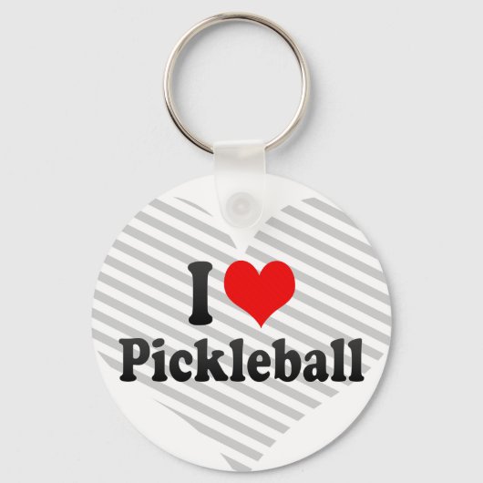 Ik hou van Pickleball Sleutelhanger (Voorkant)