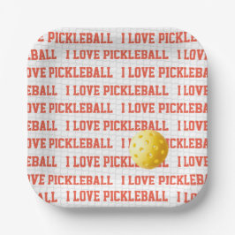 IK HOU VAN PICKLEBALL Sports Yellow Ball Net Fun Papieren Bordje