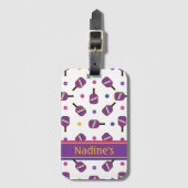 Ik hou van Pickleball White Bagagelabel (Voorkant (verticaal))