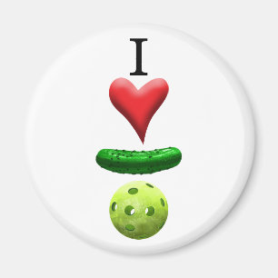 Ik hou van Pickleball - Wit - Magneet