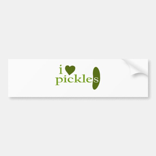 Ik hou van Pickles Bumpersticker (Voorkant)