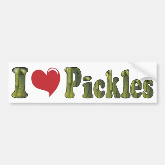 Ik hou van Pickles Bumpersticker (Voorkant)