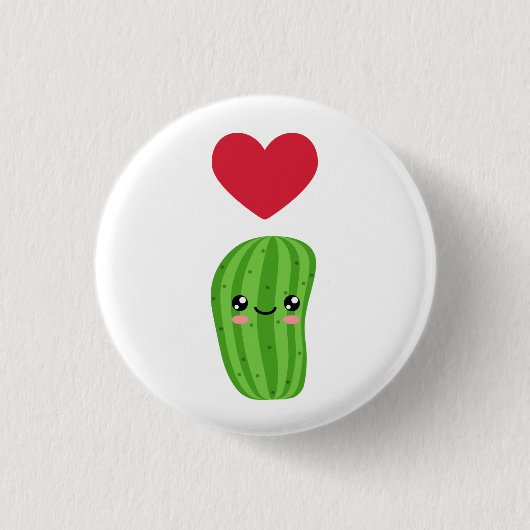 Ik hou van Pickles Ronde Button 3,2 Cm (Voorkant)