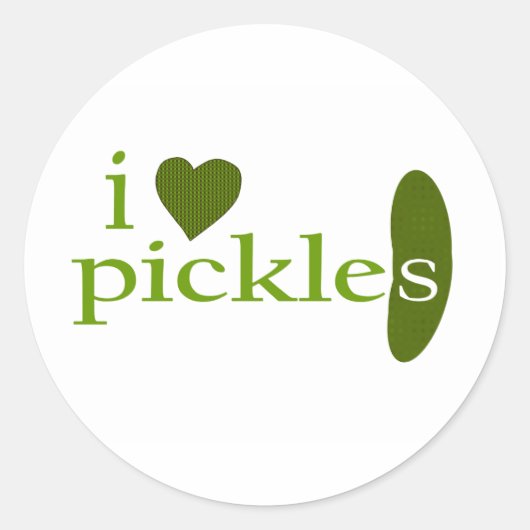 Ik hou van Pickles Ronde Sticker (Voorkant)