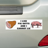 IK HOU VAN PIG BUTTS BUMPERSTICKER (Op auto)
