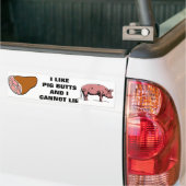 IK HOU VAN PIG BUTTS BUMPERSTICKER (Op Truck)