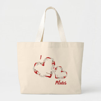Ik hou van Pilates Large Canvas tas