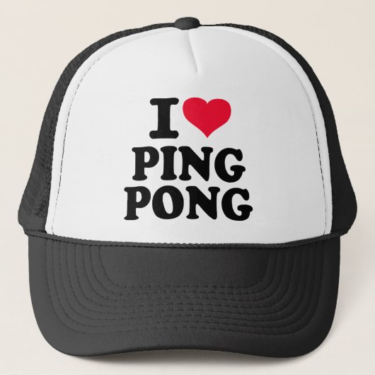Ik hou van Ping Pong Trucker Pet (Voorkant)