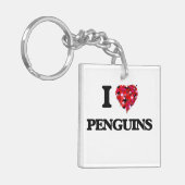 Ik hou van pinguïns sleutelhanger (Voorkant Links)