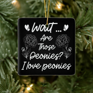 Ik hou van pioenen Schattige pioenbloem lover Humo Keramisch Ornament