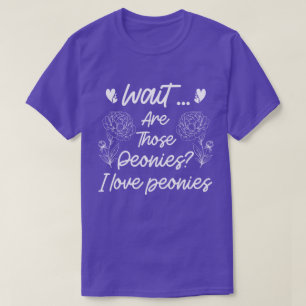 Ik hou van pioenen Schattige pioenbloem lover Humo T-shirt