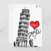 Ik hou van Pisa Briefkaart (Voorkant / Achterkant)