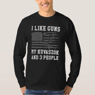 Ik hou van Pistolen in mijn Kuvaszok en 3 mensen T-shirt