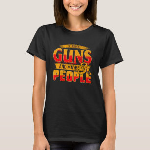 Ik hou van Pistolen misschien 3 mensen pro Pistool T-shirt