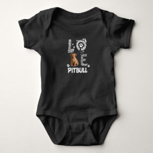 Ik hou van Pitbull-honden Romper