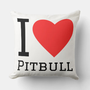 Ik hou van pitbull kussen