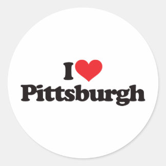 Ik hou van Pittsburgh Ronde Sticker