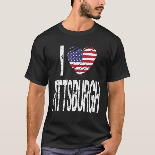 Ik hou van Pittsburgh T-shirt (Voorkant)