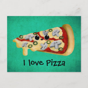 Ik hou van Pizza Briefkaart