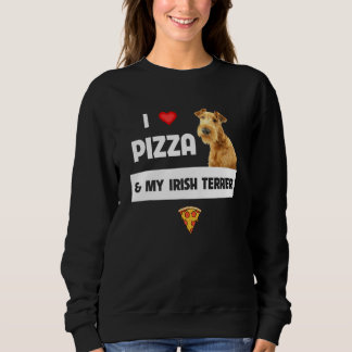 Ik hou van pizza en mijn Ierse terriër hond Pepper Trui