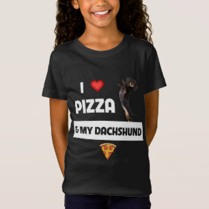 Ik hou van pizza en mijn teckel hond eigenaar Pepp T-shirt