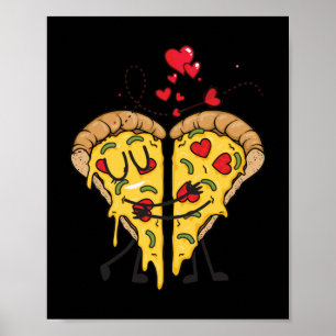Ik hou van Pizza Fun Fast Food Poster