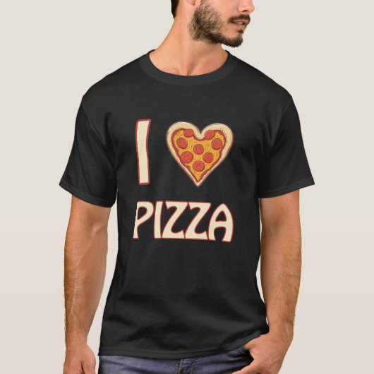 Ik hou van pizza - Funny Food Lover Gift T-shirt (Voorkant)