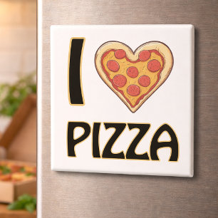 Ik hou van Pizza – Grappig Cadeau voor Pizzaliefhe Magneet
