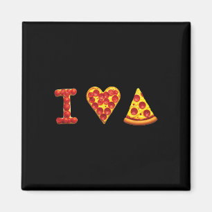 Ik Hou Van Pizza Italiaans Voedsel Liefhebbers Piz Magneet