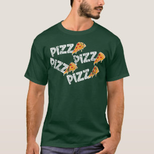 Ik hou van pizza retro 70s voedselliefhebber voor t-shirt