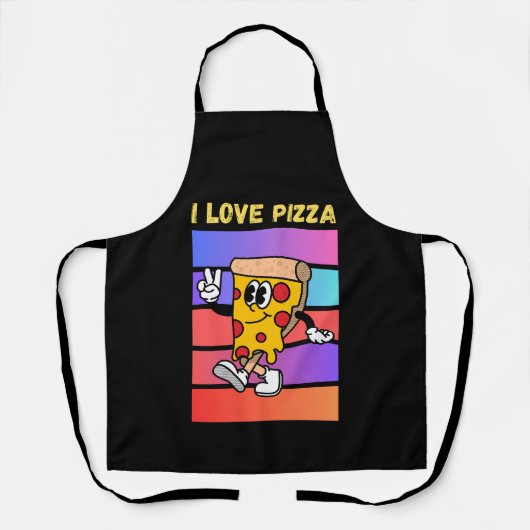 Ik hou van pizza. schort (Voorkant)