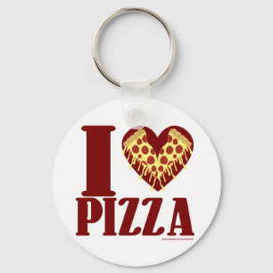 Ik hou van Pizza Sleutelhanger