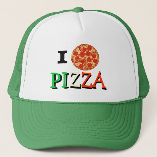 Ik hou van Pizza Trucker Pet (Voorkant)