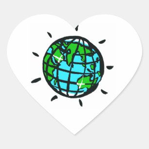 Ik hou van Planet EARTH - Conservatie - Ecologie Hart Sticker