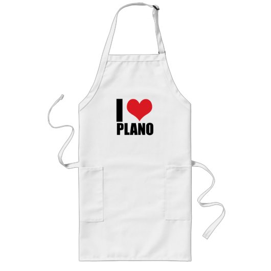 Ik hou van Plano Lang Schort (Voorkant)