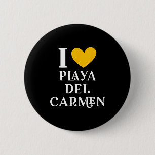 Ik hou van Playa Del Carmen Mexico Vakantie _2 Ronde Button 5,7 Cm