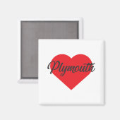 Ik hou van Plymouth Magneet (Voorkant / Achterkant)