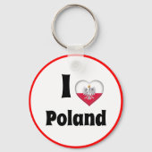 Ik hou van Polen en van Polen, hart, reizen en spo Sleutelhanger (Voorkant)