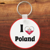 Ik hou van Polen en van Polen, hart, reizen en spo Sleutelhanger (Voorkant)