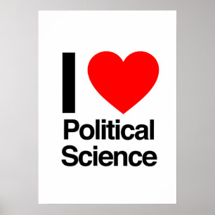 ik hou van politieke wetenschap poster