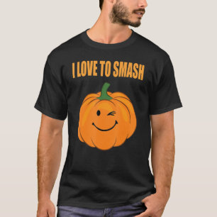 Ik hou van pompoen, grappige Mannen Halloween T-shirt