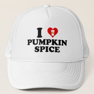 Ik hou van pompoen kruiden trucker pet